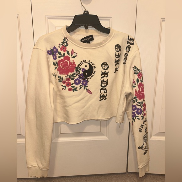 Urban Outfitters cropped graphic crewneck - Picture 1 of 3
